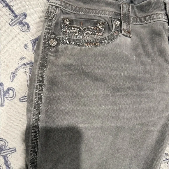 Rock Revival Gray Straight Leg Women's Jeans - Picture 5 of 10